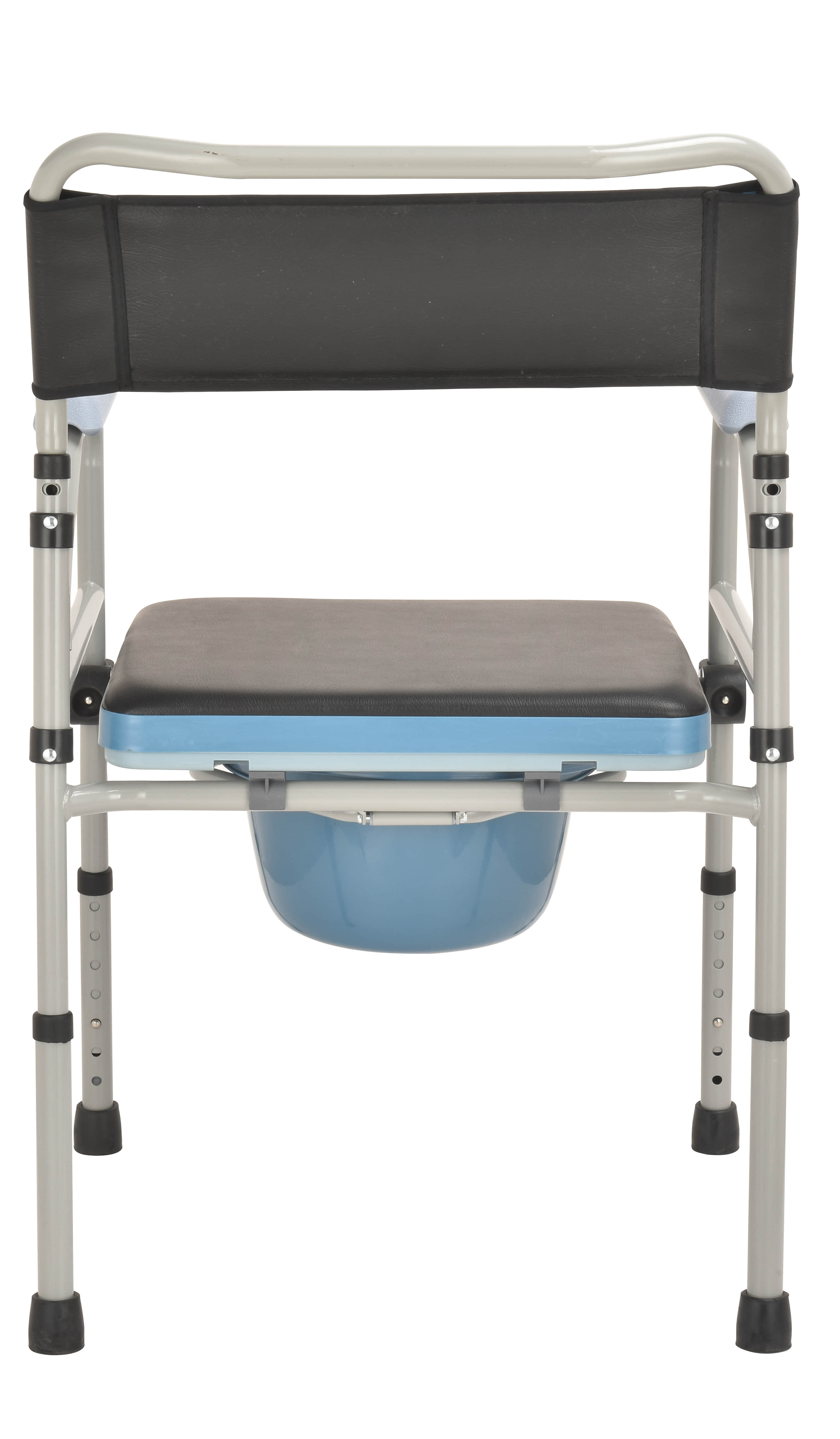 Height adjustable commode